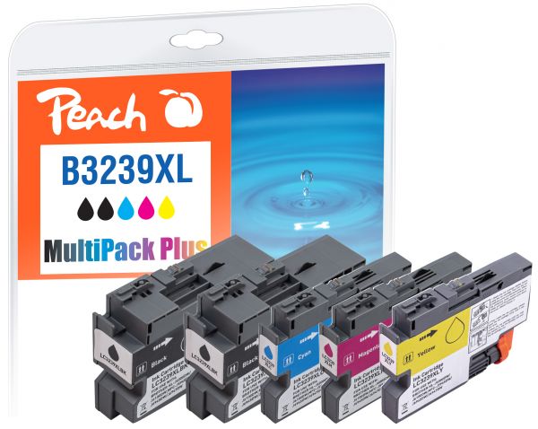 Peach Spar Pack Plus Tintenpatronen, ersetzt Brother LC-3239XL