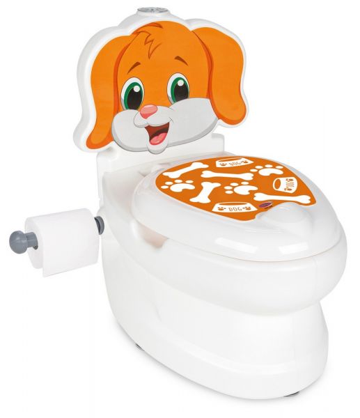 JAMARA-460959-Meine kleine Toilette Hund mit Spülsound und Toilettenpapierhalter