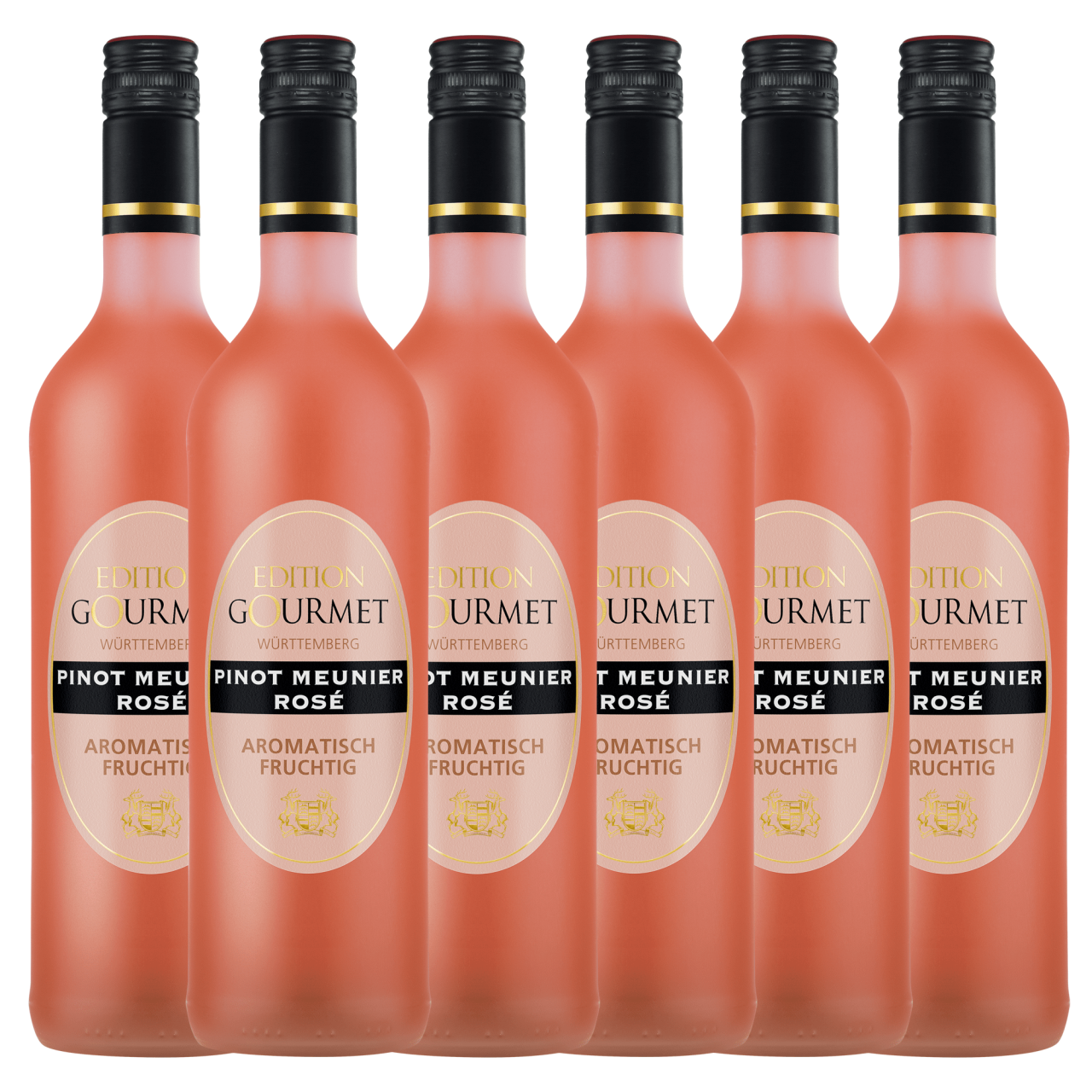 Edition Gourmet Pinot Meunier Rosé Qualitätswein 0,75L 6er Karton Württembergische WZG Norma24 DE