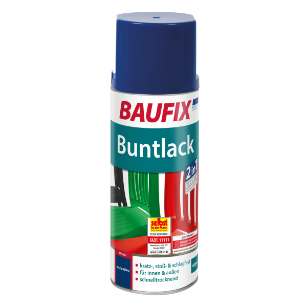 BAUFIX Hammerschlaglack 400 ml dunkelblau 6er Set