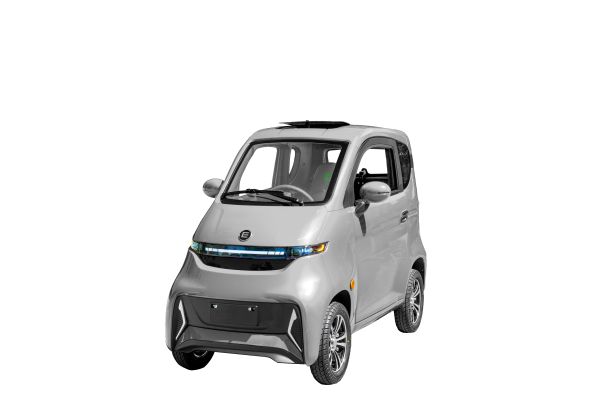 Econelo Elekrokabinenroller, Miniauto, E Mobil 2000 Watt Motor, 45 km/h NELO 4.3 Silber