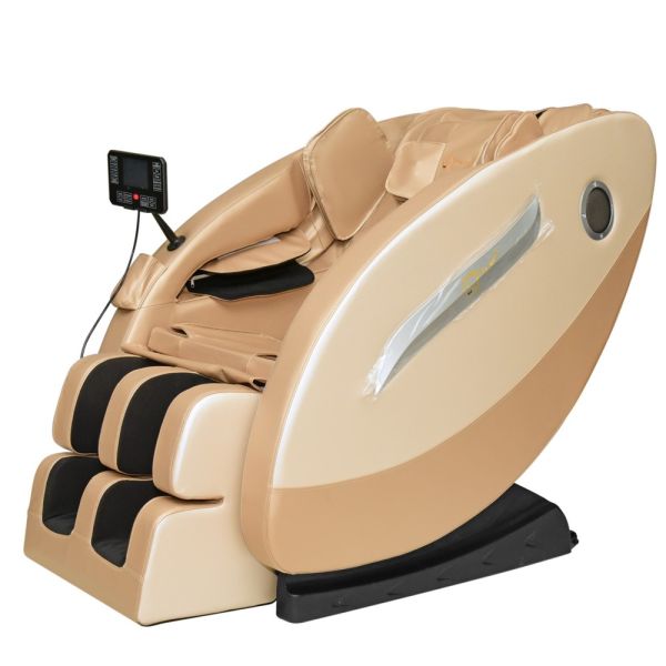 Happy Home elektrischer Massagesessel mit Airbag Massage für Arme, Beine und Schultern creme