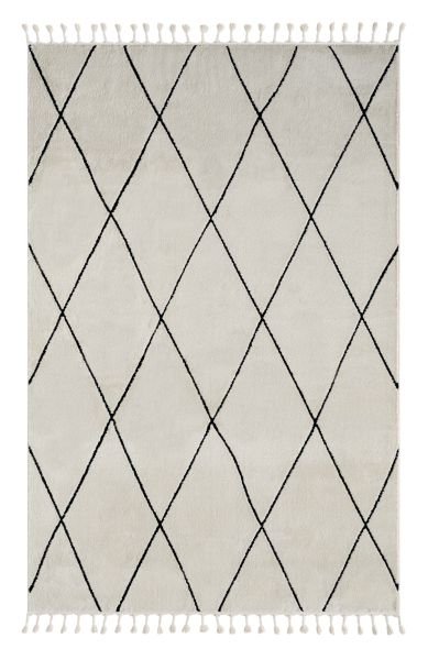 Teppich Moroccan Symphony, 200 cm x 290 cm, Farbe weiß, rechteckig, Florhöhe 19mm