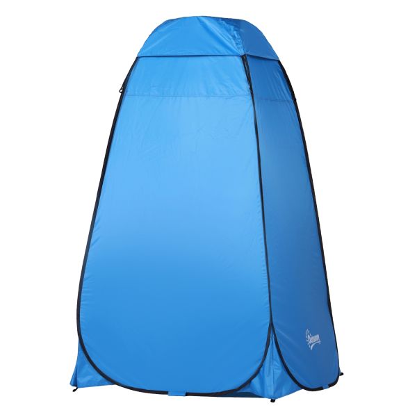Outsunny Pop up Toilettenzelt Mobiles Camping Duschzelt Umkleidezelt mit Innentasche Blau 120 x 120