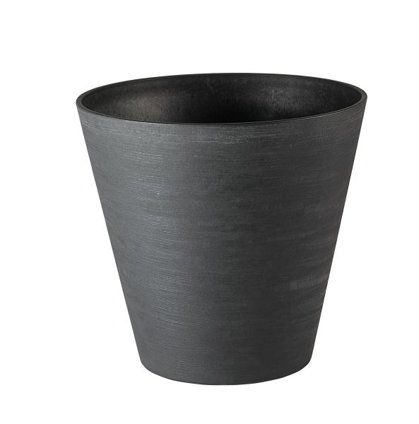 Teraplast HOOP 20 Pflanztopf 20x20x19hcm aus recyceltem Kunststoff - Farbe Schwarz / Black