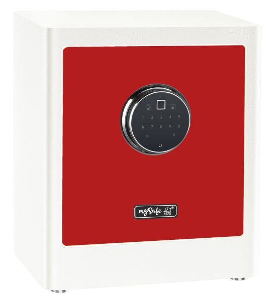 Elektronik-Möbel-Tresor - mySafe Premium 350 - Code/Fingerprint - Rot/Weiß