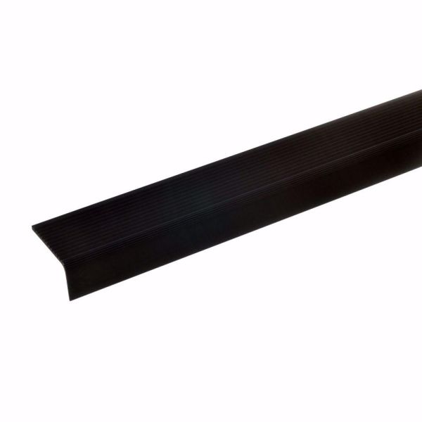 acerto® Alu Treppenwinkel-Profil 100cm 23x40mm bronze dunkel selbstklebend