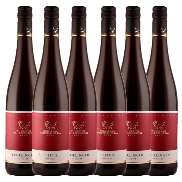 Winzer vom Weinsberger Tal Württemberger Trollinger Qualitätswein Feinherb 0,75L 6er Karton