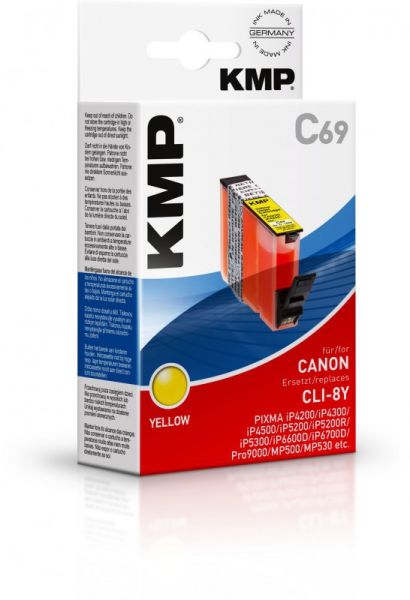 KMP C69 Tintenpatrone ersetzt Canon CLI8Y (0623B001)
