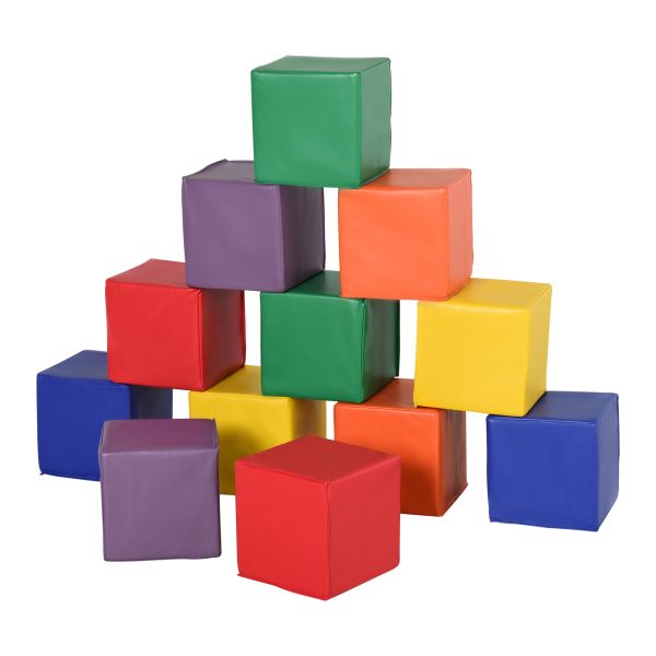Bausteinset 12er-Set Schaumstoff Bauspielzeug für 1-3 Jahre alt Kinder