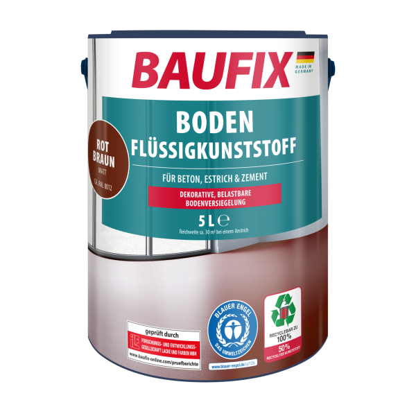 BAUFIX Boden-Flüssigkunststoff 5 l, rotbraun