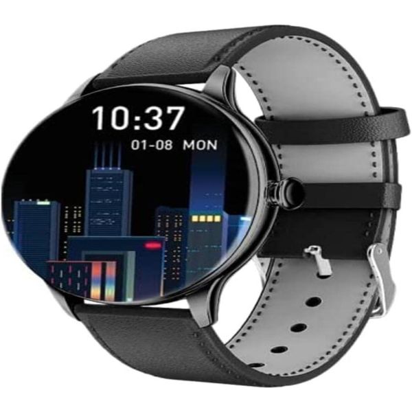 Smartwatch FW48 Uhr Wasserdicht IP67 AMOLED Display Schwarz