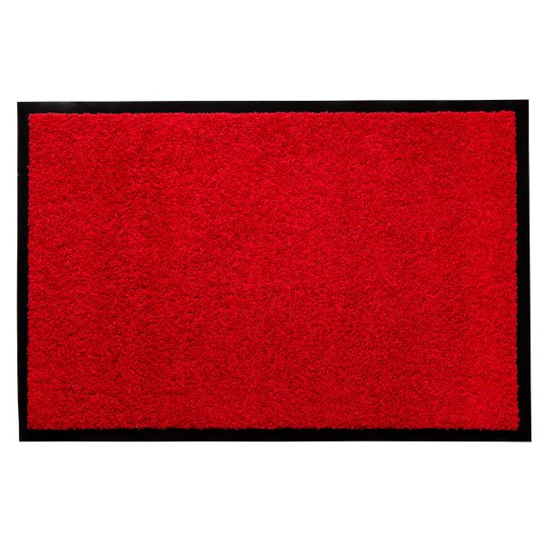 Fußmatte waschbar Gummiumrandung Rot 180 x 120 x 0,5 cm