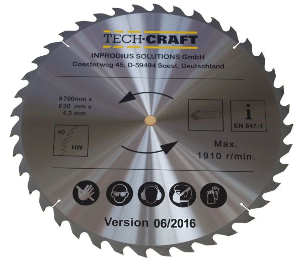 Tech Craft HW-Sägeblatt 700 mm