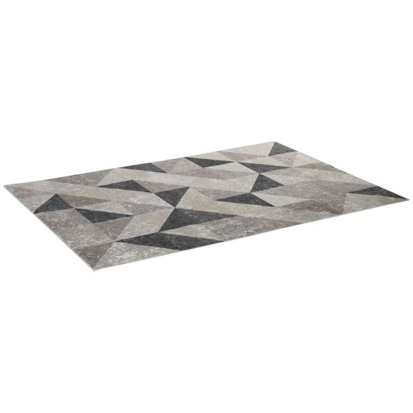HOMCOM Teppich im Trenddesign moderner Teppich mit geometrischen Formen für Wohnzimmer Schlafzimmer