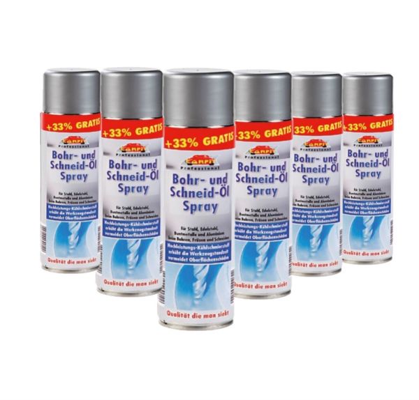 Carfit Bohr-/Schneid-Öl Spray 6er Set