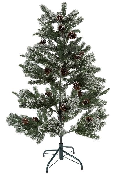 MyFlair 120CM FULL PE TREE WITH 315 TIPS SNOWY PINECONE