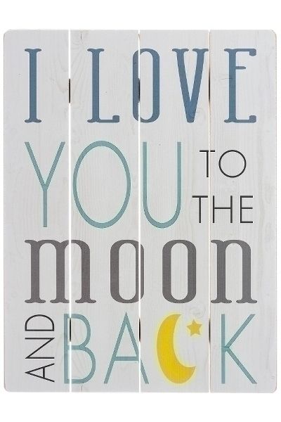 MyFlair Holzschild "Love you to the moon and back"