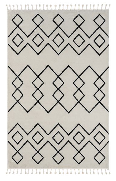 Teppich Moroccan Heaven, 200 cm x 290 cm, Farbe weiß, rechteckig, Florhöhe 19mm