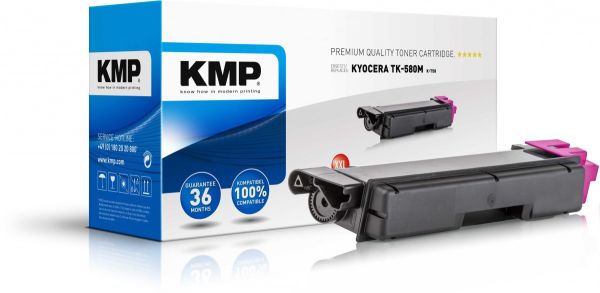 KMP K-T58 Tonerkartusche ersetzt Kyocera TK580M (1T02KTBNL0)