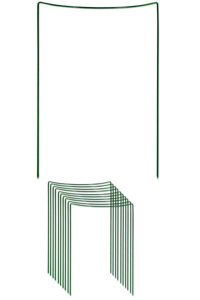 10 Stück Staudenhalter Planzenhalter, halbrund 75 x 41cm, grün
