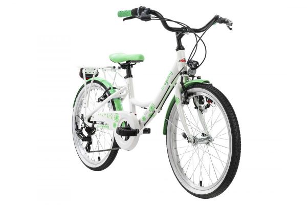 KS Cycling Kinderfahrrad 20'' Dandelion weiß-grün Alu-Rahmen