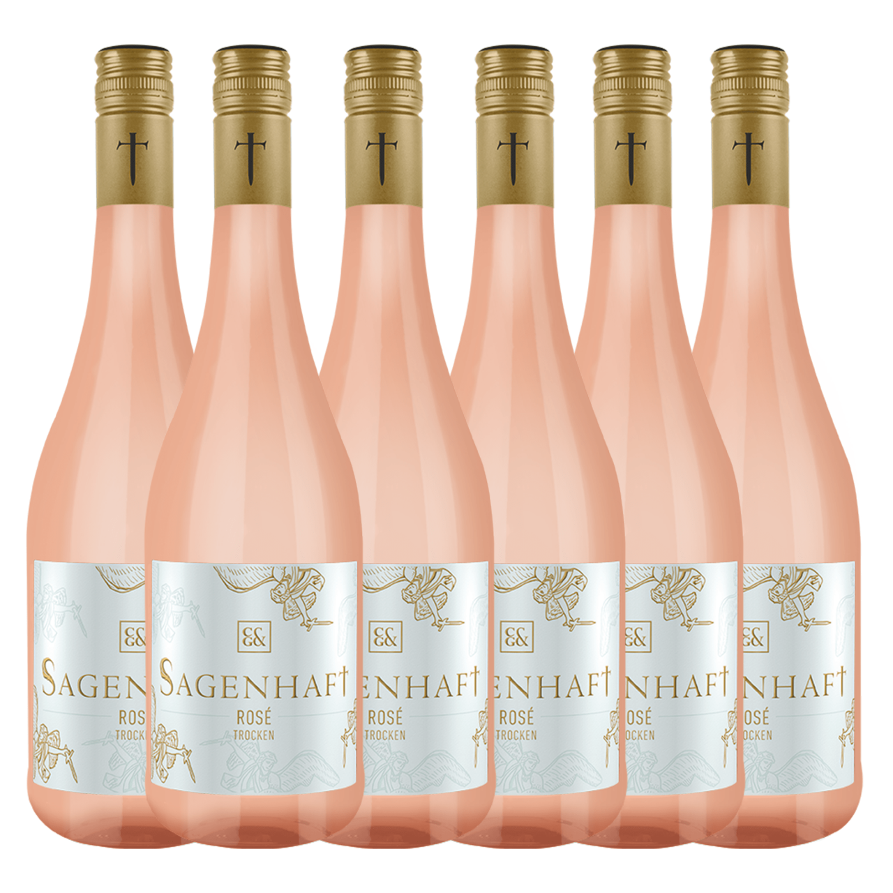 Sagenhaft Rosé Qualitätswein trocken 0,75L 6er Karton Württembergische WZG Norma24 DE