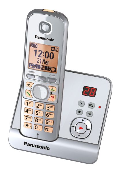 Panasonic schnurloses Dect-Telefon KX-TG 6721 GS silber