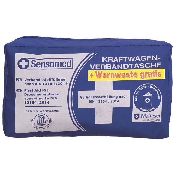 Sensomed KFZ-Verbandtasche, Blau - 43tlg.inkl. Warnweste