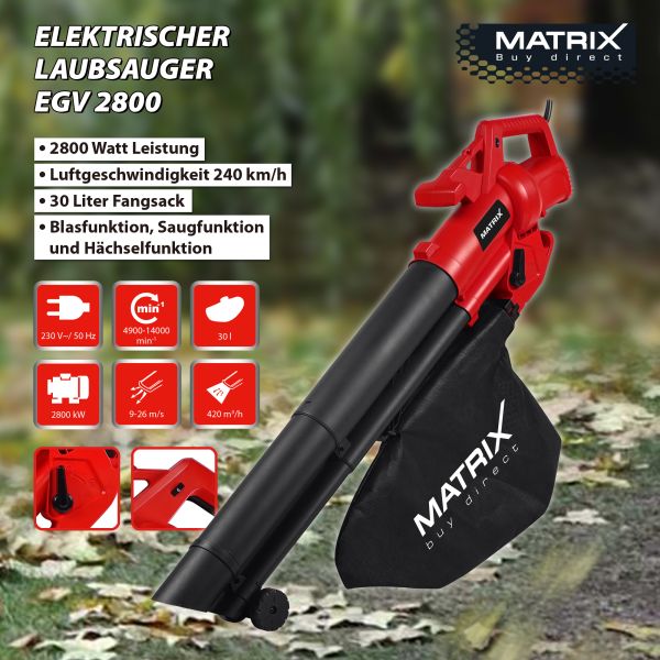 Matrix Elektrischer Laubsauger EGV 2800
