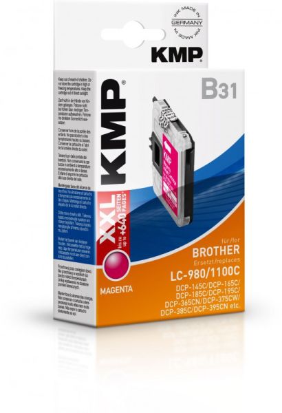 KMP B31 Tintenpatrone ersetzt Brother LC980M/LC1100M