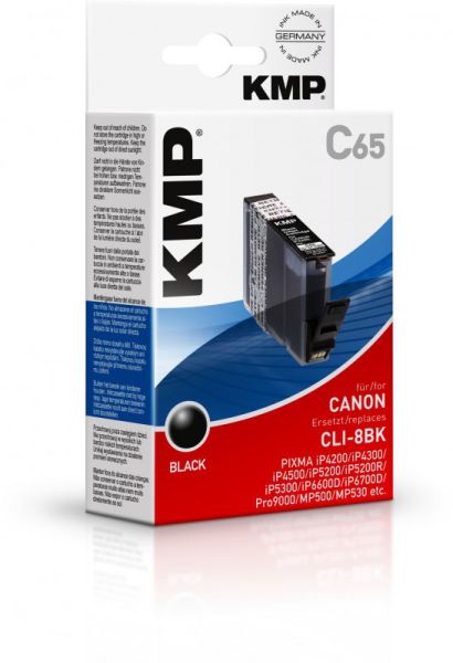 KMP C65 Tintenpatrone ersetzt Canon CLI8BK (0620B001)