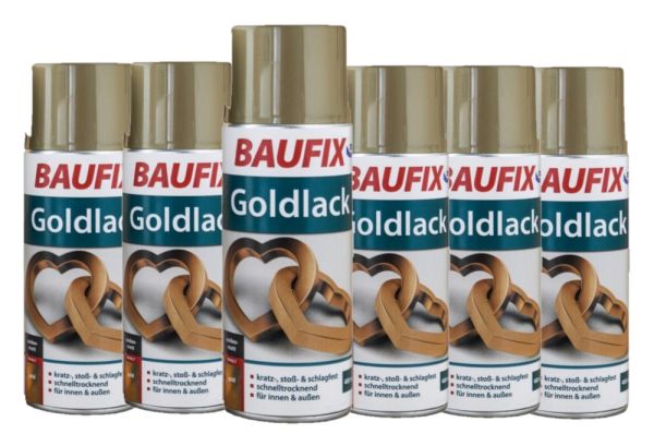 Baufix Goldlack 6-er Set