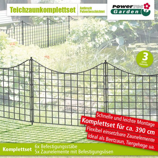 Grün GREEN YARD Teichzaun Oberbogen Zaun 77,5 x 2 x 64 cm 