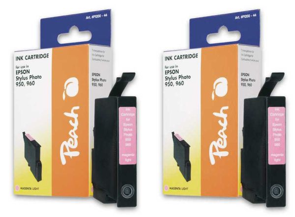 Peach Doppelpack Tintenpatronen magenta light kompatibel zu Epson T0336