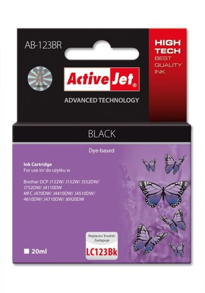 TIN ACTIVEJET AB-123BR Refill für Brother LC123 black