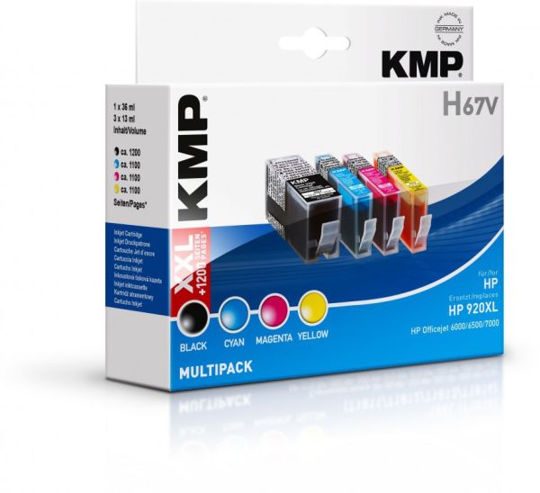 KMP H67V Tintenpatrone ersetzt HP 920XL (CD975AE, CD972AE, CD973AE, CD974AE)