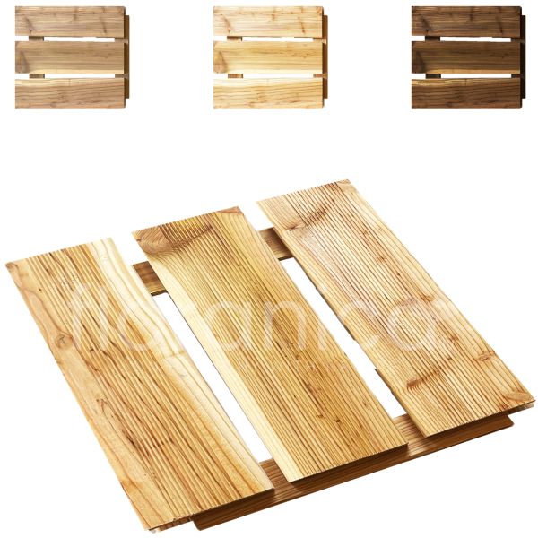 Floranica Holzterrassenplatten 1 Stück 30x30 cm Imprägniertes Lärchenholz Natur Boden für die Sauna