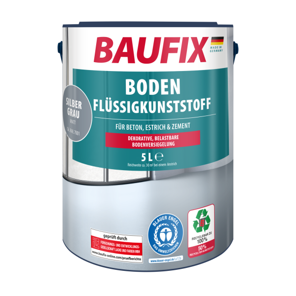 BAUFIX Boden-Flüssigkunststoff 5 l, silbergrau