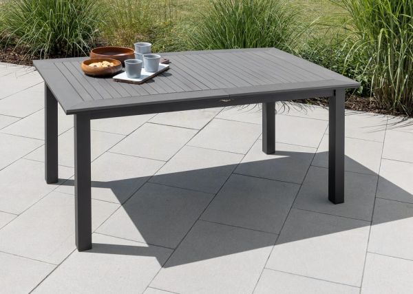 Solax-Sunshine Gartentisch ausziehbar aus Aluminium GENUA Grau-Anthrazit