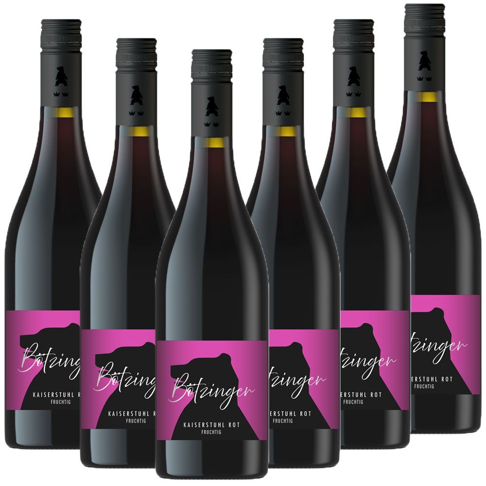 Der Bötzinger - Edition fruchtig Rotwein Qualitätswein lieblich - 6er Karton Winzergenossenschaft Bötzingen Norma24 DE