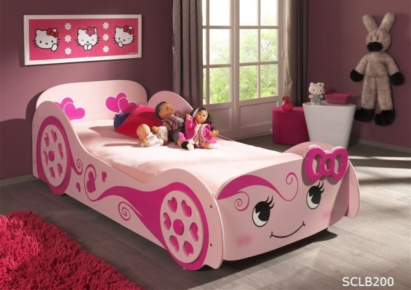 VIPACK - Autobett Pretty Girl rosa (Love Car Bed), Liegefläche 90 x 200 cm