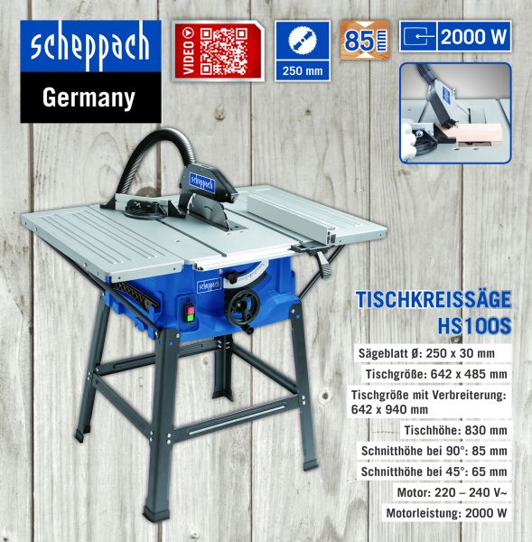 Scheppach Tischkreissäge HS100S