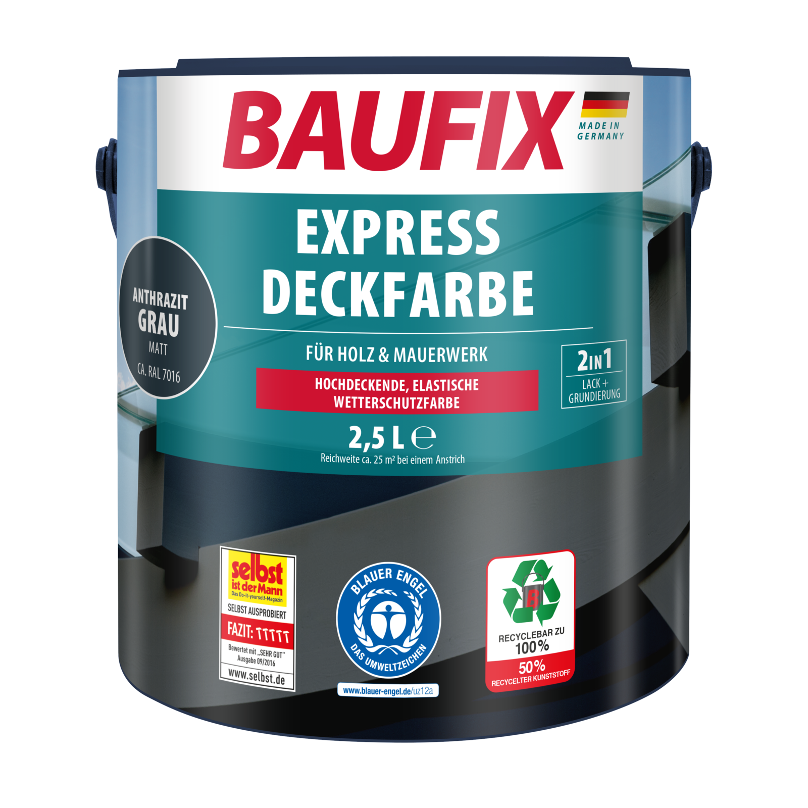 BAUFIX Express Deckfarbe anthrazitgrau | Norma24