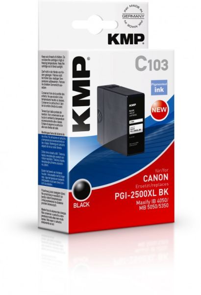 KMP C103 Tintenpatrone ersetzt Canon PGI2500XLBK (9254B001)