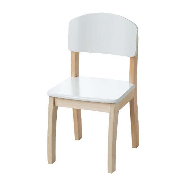 roba Kinderstuhl, Stuhl mit Lehne für Kinder, Holz weiß lackiert, 61,5 x 33 x 33,5 cm, Sitzhöhe 31,5