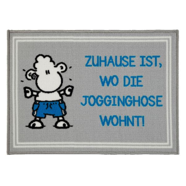 Sheepworld Fußmatte - "Zuhause ist wo die Jogginghose wohnt!", ca. 50 x 70 cm 