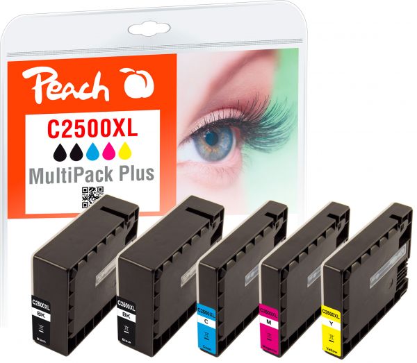 Peach Spar Pack Plus Tintenpatronen ersetzt Canon PGI-2500XL