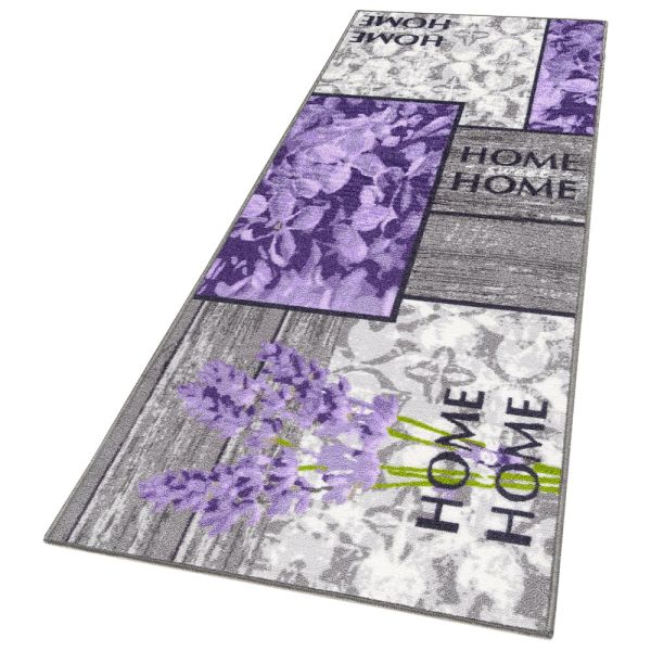 Lifetex Teppichläufer, ca. 67 x 180 cm - Lavendel/Home Lila/Grau