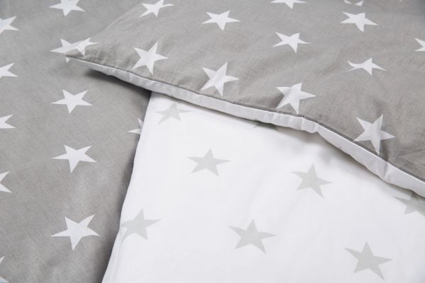 roba Bettwäsche 2-tlg 'Little Stars', 100x135 cm, 100% Baumwolle, Decken-& Kissenbezug